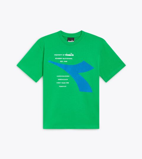 T-shirt with a contrasted logo - Boy JB. T-SHIRT SS FREGIO POISON GREEN - Diadora